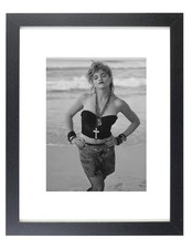 80s & 90s Pop Music Star Madonna at The Beach Matted & Framed Photo Picture picture