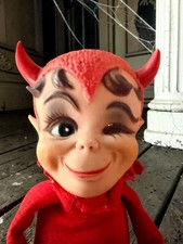 Vintage 1967 KAMAR Japan Winking Red Devil Knee Hugger Halloween Elf 🎃 picture