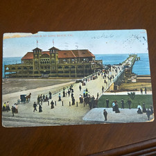 Curt Teich Long Beach CA Auditorium Postcard 1906 Posted Stamp Divided Back picture