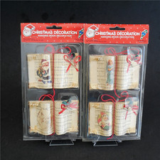 Vintage Christmas Book Ornaments 2 pkgs Ocean Desert Sales New Old Stock picture
