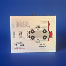 Vintage 90's DOMINO'S PIZZA Cardboard Delivery Truck Punch Out Sheet UNUSED RARE picture