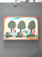 Clementine Hunter Pecan Picking Mango Wood Tray Gitter Gallery 15 Inch picture