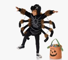 Glow-In-The-Dark Black Tarantula Halloween Costume For Kids, Deliver From USA picture