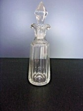 Vintage Ten Panel Clear Glass Cruet with Stopper picture