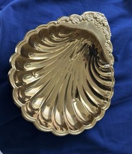 Vintage Regency Brass Clamshell Server Bowl By Taunton Silversmiths Ltd. EUC picture