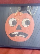 Vintage H.E. Luhrs’ Framed Pumpkin Die Cut picture