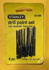 VTG Stanley Yankee 04-069 Push Drill Points Bits 8pc Set Sealed NIP picture