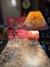 Vintage 1994 Barbie for Girls Table Lamp Pink Bows Mattel 14