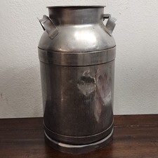 Vintage Stainless Steel Milk Jug Can Buhl Ohio 20 Quart 5 Gallon Metal Dairy picture