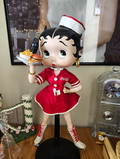 Coca-Cola Betty Boop Waitress Figurine on Stand, 14 Inch Check Photos For Flaws picture