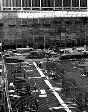 Vtg 1970's B&W Original Photo United California Bank Construction LA CA 8x10 picture