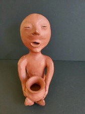 Vintage Tesuque Pueblo Pottery Rain God 6