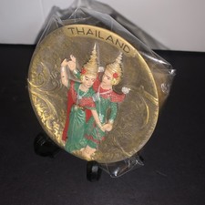 Small Thai Thailand Dancers Couple 3D Wall Plaque Asian Decor Souvenir Art picture