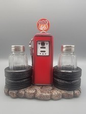 Kicks Filling Station Route 66 Gas Pump Salt & Pepper Shakers Dinner Kitchen NIB picture