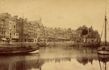 France, Honfleur, Le port, vintage print, ca.1880 France, Honfleur, Le port, Ti picture