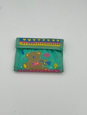 Vintage 1987 Sanrio Rare Just For Fun Bear Nylon Wallet picture