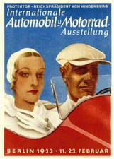 WWII German Third Reich 1933 Berlin Internationale Automobile Poster Art Print picture