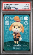 Isabelle 2015 Nintendo Amiibo Card Animal Crossing #113 Holo PSA 10 Gem Mint picture