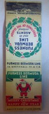 Vintage 1935-1941 Matchbook Furness Bermuda Line Merry Christmas Happy New Year picture
