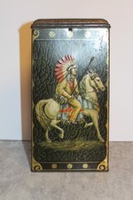 ANTIQUE VICTORY-V GUMS & LOZENGES METAL TIN INDIAN & KNIGHT PICTURES picture