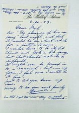 1959 / MAURICE CHEVALIER SIGNED LETTER / ALS / AUTOGRAPH /MOVIES /FRANCE/MUSIC picture