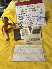 Lot Of 3 WW1 Military Postcards +1878 Receipt For Rifle Pennsylvania Ephemera picture