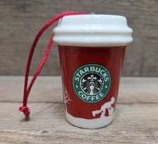 Starbucks 2006 Ceramic Hot Cup Ornament 2.5