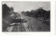 Along The Great Bend PA Pennsylvania train antique postcard picture