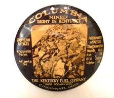 The Kentucky Fuel Co, Cincinnati, Small Advertising Mirror, As Found Condition picture