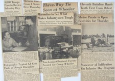 Vintage 1942-45 Camp Wheeler Georgia Army Newspaper Clippings picture