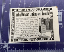 1909 PRINT AD J.F. PARKHURST & SON COMPANY BANGOR MAINE TRU ANTEE P & S TRUNK picture