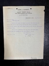 1909 John J Conway Shears Scissors Sewing Sets Letterhead Ephemera picture