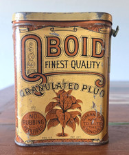 Vtg Q-Boid Tobacco Vertical Pocket Tin Larus & Bro Richmond VA 1920s Qboid picture