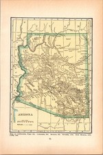 Arizona Arkansas 1927 Atlas Map TK18 picture