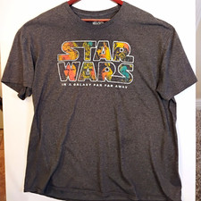 MAD Engine Star Wars 2XL In a Galaxy Far Far Away Graphic Print T-Shirt vintage picture