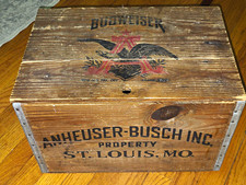 Budweiser Anheuser-Busch St. Louis MO Wooden Bottle Cap Checkerboard Sign picture