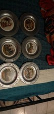 Great American Revolution 1776 Lot of 5 Silver-Tone Metal Collector Plates picture