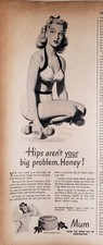 1946 MUM Deodorant Print Ad Vintage Ephemera Wall Art Decor Hips picture