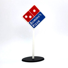 Miniature Dominos Pizza Restaurant Sign - 7.5