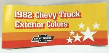 1982 Chevrolet Exterior TRUCK Paint Color BROCHURE OEM Sample Chevy 82 Pickup picture