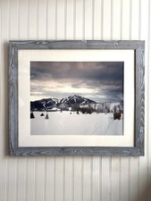 Vintage Bald Mountain Sun Valley Idaho Large Framed Photograph Winter Ski Season picture