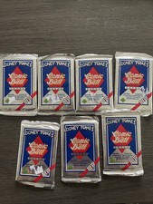 1990 Upper Deck Looney Tunes Comic Ball 7 Wax Packs Entire Lot- Factory Sealed picture