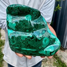 2.09LB Natural Polished Malachite Mineral freeform specimen Reiki Stone picture