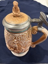VINTAGE 1993 AVON LIDDED BEER STEIN “TRIBUTE TO THE WILD WEST STEIN” 142768. picture