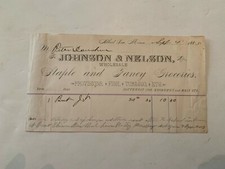 9-4 1885 Johnson & Nelson Staple and Fancy Groceries Letterhead Albert Lea MN picture