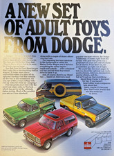 Vintage Magazine Advertisement 1978 Dodge Vans & Truck A New Set Of Adult Toys picture