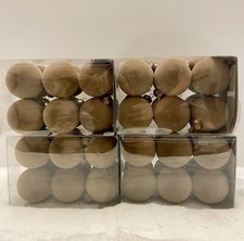 Hobby Lobby 48 Count 60mm Velvet Flocked Light Brown CHRISTMAS Holiday Ornaments picture