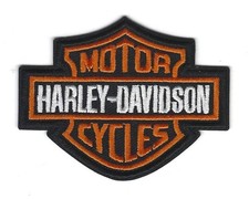 Harley Davidson Motorcycles Iron On Patches Copper Tone Crest Design 3