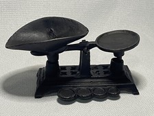 VINTAGE Miniature Cast Iron Scale (3 pieces) picture