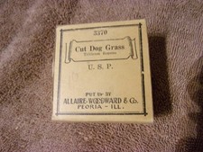 Vintage Allward Woodward Apothecary Cut Dog Grass Triticum Box FULL picture